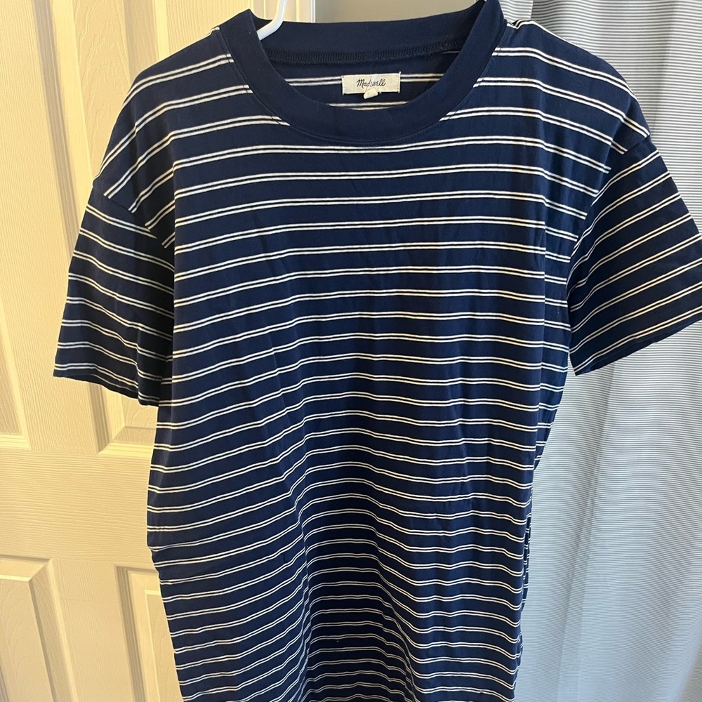 Madewell Navy Stripe Tshirt Dress